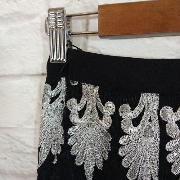 MA LF Seek The Label Designer Black Embroidered High Waist Mini Skirt NWT S - Picture 6 of 7